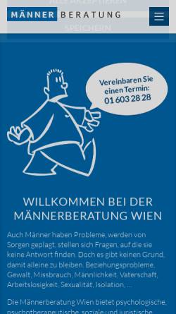 Vorschau der mobilen Webseite www.maenner.at, Männerberatung Wien