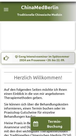 Vorschau der mobilen Webseite www.chinamed.berlin, ChinaMedBerlin