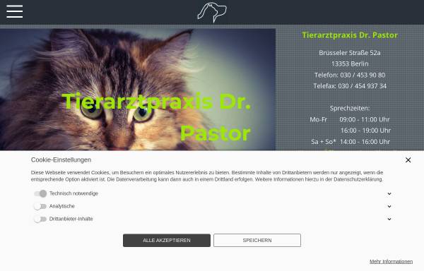 Vorschau von www.tierarztpraxis-pastor.de, Tierarztpraxis Pastor