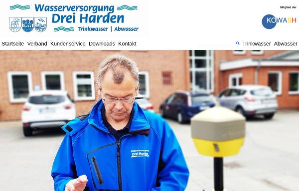 Vorschau von www.dreiharden.net, Zweckverband Wasserversorgung Drei Harden