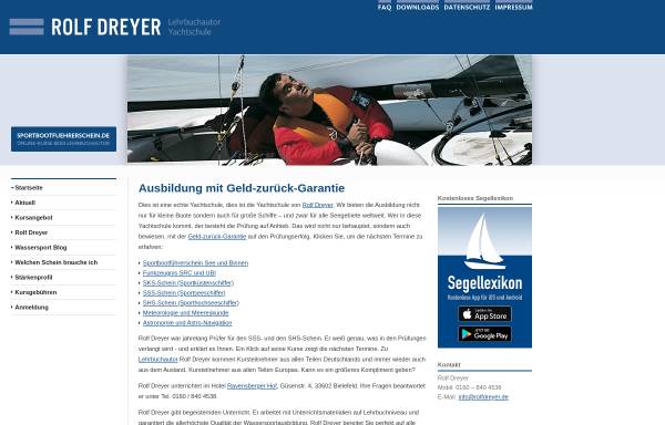 Vorschau von www.rolfdreyer.de, Yachtschule Rolf Dreyer