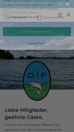 Vorschau der mobilen Webseite www.isarfischer.de, Die Isarfischer e.V.