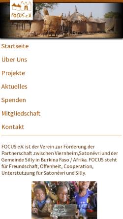 Vorschau der mobilen Webseite www.focus-viernheim.de, Focus e.V. Viernheim