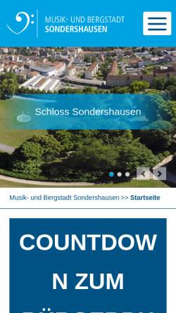 Vorschau der mobilen Webseite www.sondershausen.de, Sondershausen