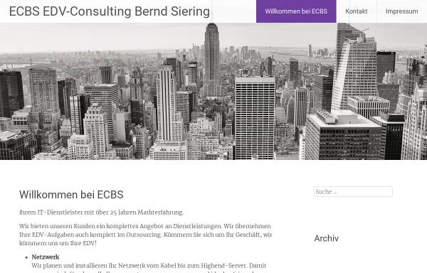 Vorschau von www.ecbs.de, ECBS EDV-Consulting Bernd Siering