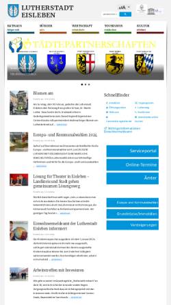 Vorschau der mobilen Webseite www.eisleben.eu, Lutherstadt Eisleben