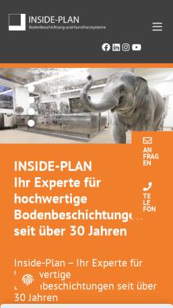 Vorschau der mobilen Webseite www.inside-plan.de, Inside-Plan Flooring-Systems GmbH
