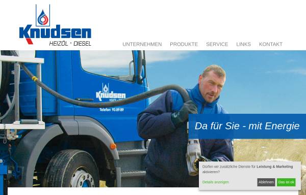 Vorschau von www.knudsen-sylt.de, Knudsen Brennstoffe GmbH