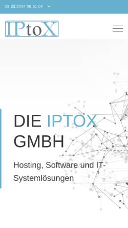 Vorschau der mobilen Webseite www.iptox.net, iptoX GmbH