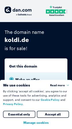 Vorschau der mobilen Webseite www.koldi.de, KOLDI GmbH/Co.KG