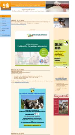 Vorschau der mobilen Webseite tiergestuetzte-therapie.de, Tiergestützte-Therapie