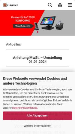 Vorschau der mobilen Webseite www.r-kassen.de, Rudolf & Rudolf Registrierkassen GbR