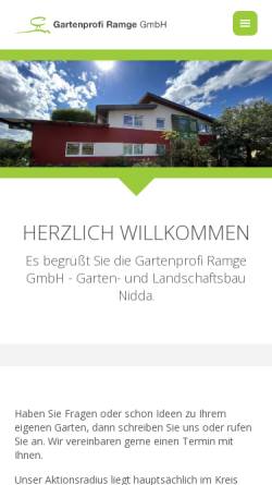 Vorschau der mobilen Webseite www.gartenprofi-ramge.de, Gartenprofi Ramge GmbH