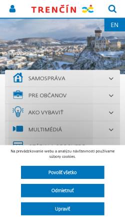 Vorschau der mobilen Webseite trencin.sk, Trenčín