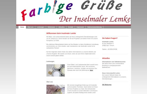 Vorschau von www.inselmaler-lemke.de, Inselmaler Lemke