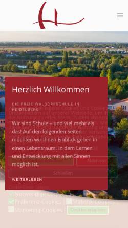 Vorschau der mobilen Webseite www.waldorf-hd.de, Freie Waldorfschule Heidelberg