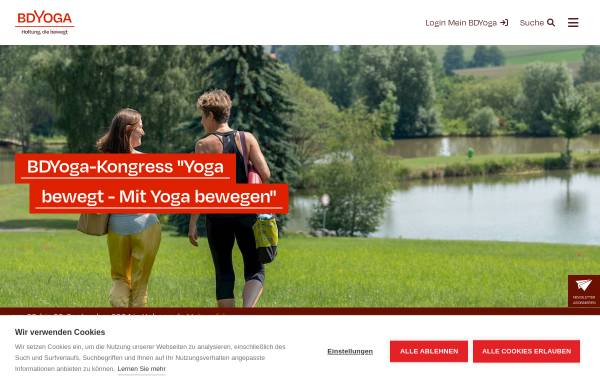 Vorschau von www.yoga.de, Yogalehrer- Berufsverband BDY