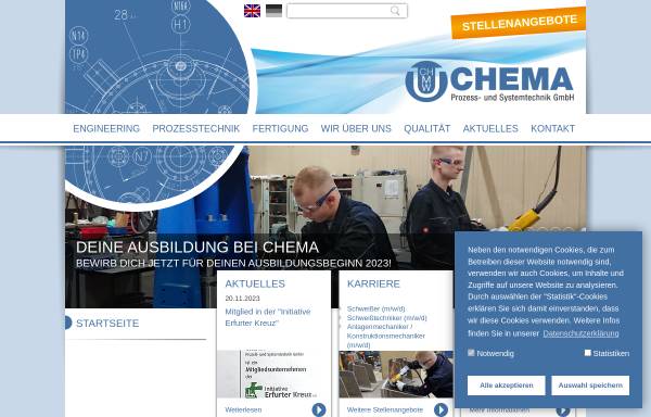 Vorschau von www.chema-gmbh.de, Chema GmbH