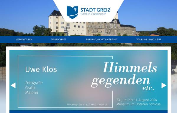 Vorschau von www.greiz.de, Kreisstadt Greiz