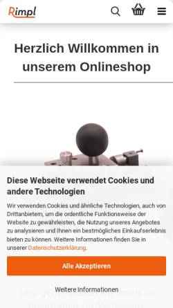 Vorschau der mobilen Webseite www.rimpl-shop.de, Fagotthölzer und Zubehör, Michael Rimpl