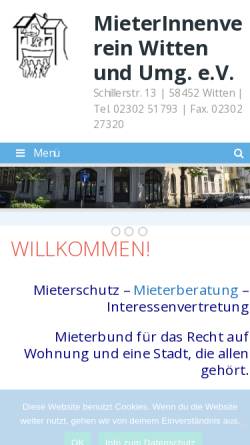 Vorschau der mobilen Webseite www.mvwit.de, MieterInnenverein Witten