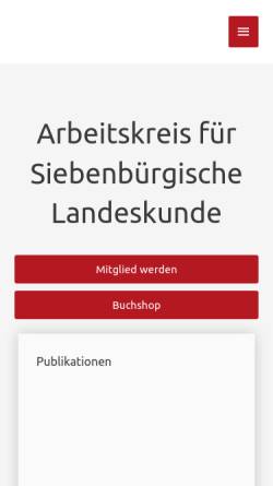 Vorschau der mobilen Webseite siebenbuergen-institut.de, Siebenbürgen-Institut
