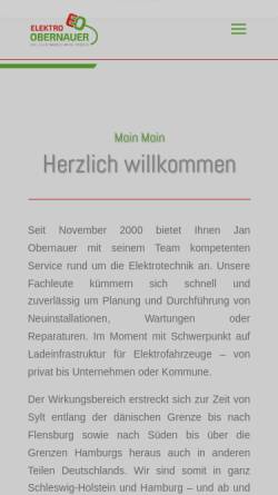 Vorschau der mobilen Webseite www.elektro-obernauer.de, Elektro Obernauer