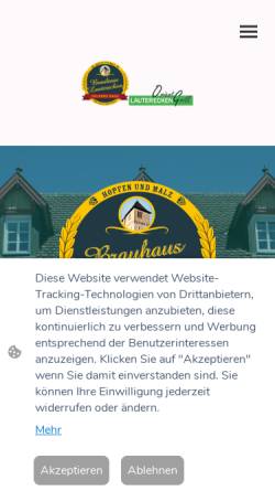Vorschau der mobilen Webseite www.brauhauslauterecken.de, Brauhaus Lauterecken
