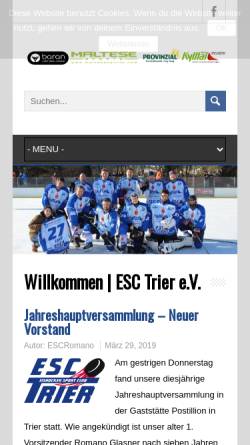 Vorschau der mobilen Webseite home.eishockey-trier.de, Eissportclub Trier e. V.