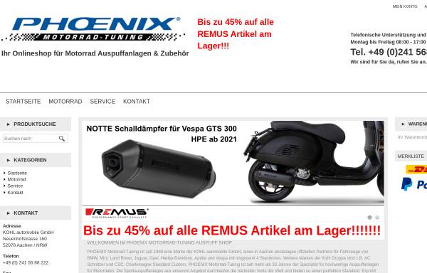 Vorschau von www.remus-motorrad.de, Phoenix Motorrad Tuning