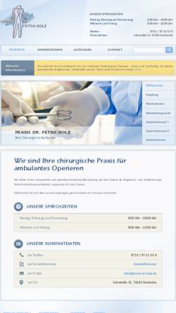 Vorschau der mobilen Webseite www.ihre-chirurgin.de, Bolz, Dr. med. Petra