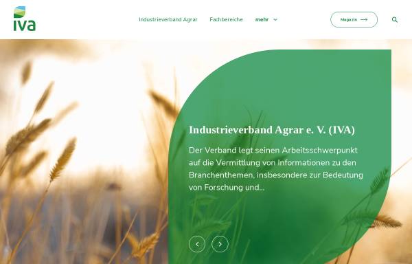 Vorschau von www.iva.de, Industrieverband Agrar e.V.