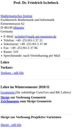 Vorschau der mobilen Webseite wwwmath.uni-muenster.de, Skripte