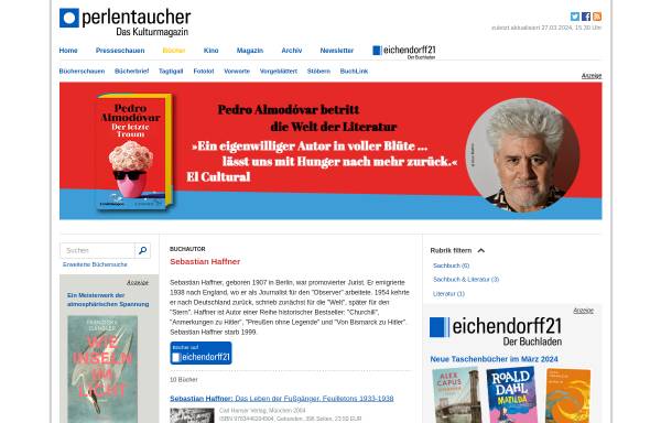 Vorschau von www.perlentaucher.de, Rezensionen