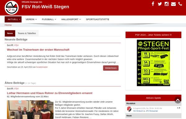 Vorschau von www.fsv-stegen.de, FSV Rot-Weiss Stegen 1962 e.V.