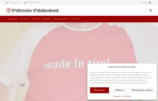 Vorschau von www.schuetzen.com, Südtiroler Schützenbund
