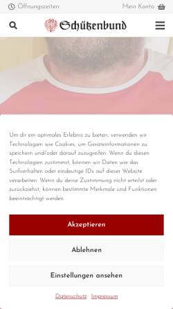 Vorschau der mobilen Webseite www.schuetzen.com, Südtiroler Schützenbund