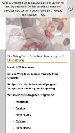 Vorschau der mobilen Webseite www.wingtsun-hamburg.com, WingTsun-Schulen Geesthacht und Hamburg-Billstedt
