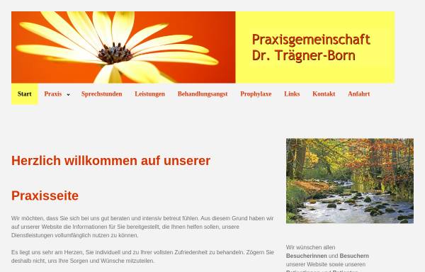 Vorschau von www.traegner-born.de, Dr. Johannes Trägner-Born Zahnarzt