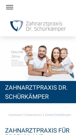 Vorschau der mobilen Webseite www.mein-zahnarzt-muenchen.de, Dr. Schürkämper Zahnarzt