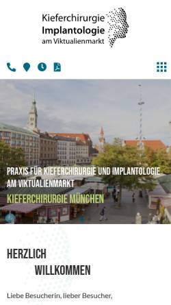 Vorschau der mobilen Webseite www.kieferchirurgie-implantologie.de, Dres. Seeliger, Zauner & Hoffmann