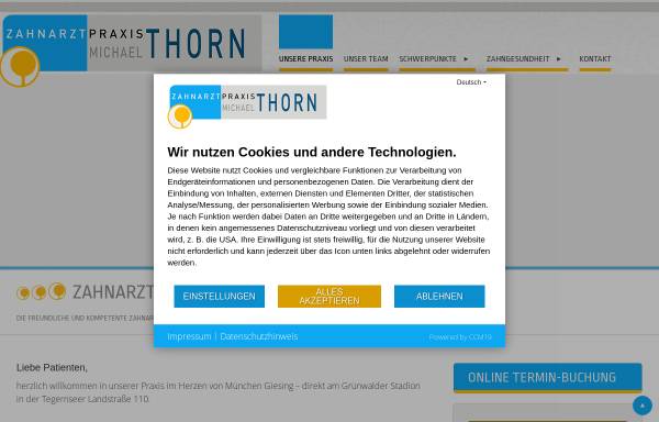 Vorschau von www.zahnarztpraxis-thorn.de, Michael Thorn Zahnarzt