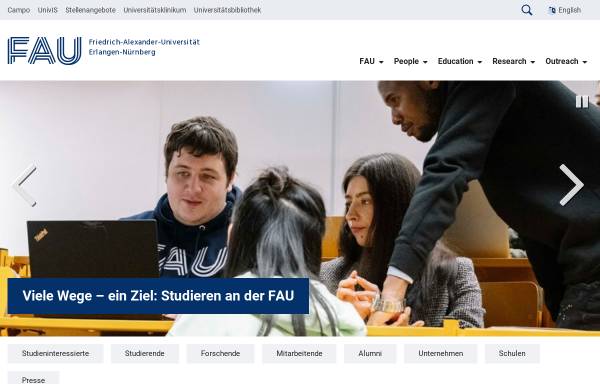 Vorschau von www.fau.de, Friedrich-Alexander-Universität Erlangen-Nürnberg [FAU]