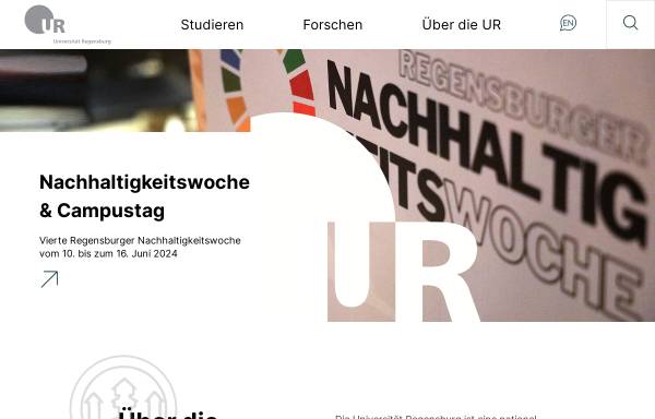 Vorschau von www.uni-regensburg.de, Universität Regensburg