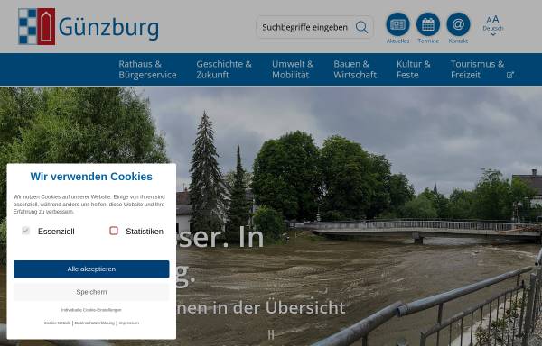 Vorschau von www.guenzburg.de, Stadt Günzburg