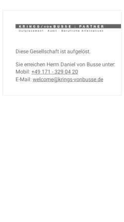 Vorschau der mobilen Webseite www.krings-vonbusse.de, Krings/von Busse