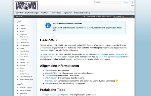 Vorschau von www.larpwiki.de, LarpWiki