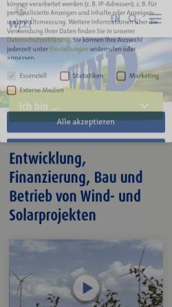 Vorschau der mobilen Webseite www.wpd.de, WPD AG