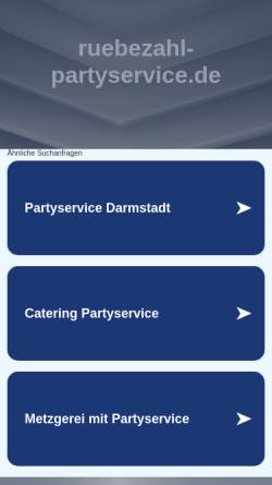 Vorschau der mobilen Webseite www.ruebezahl-partyservice.de, Partyservice Rübezahl