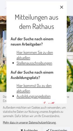 Vorschau der mobilen Webseite www.spenge.de, Stadt Spenge